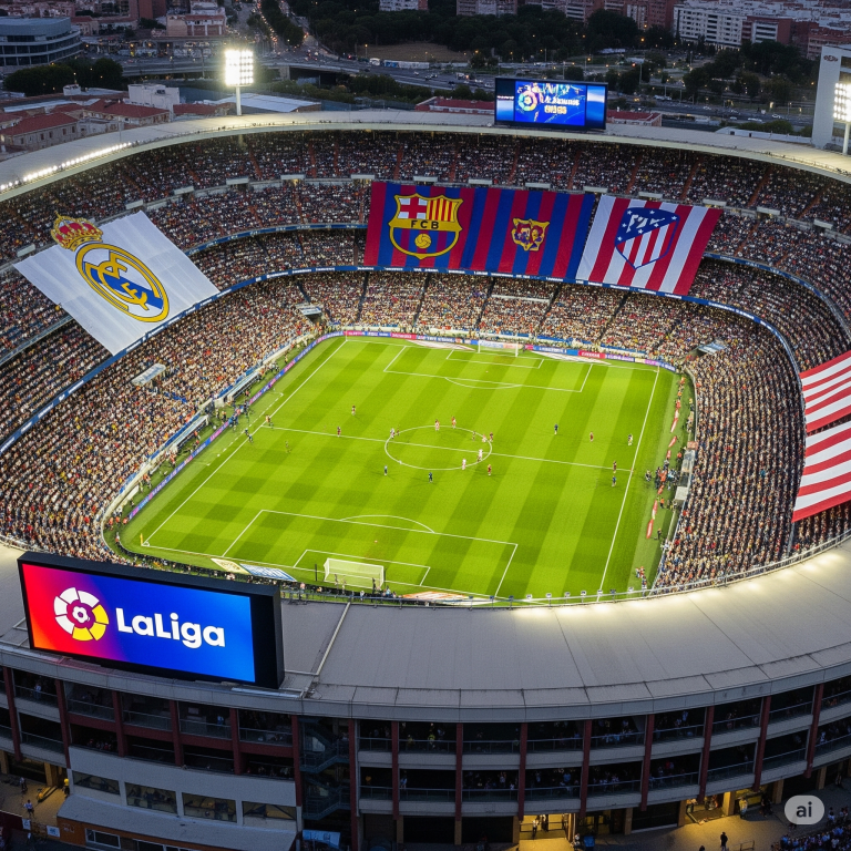 Quién lidera LaLiga: equipos más vistos 2025